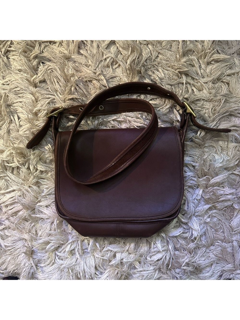 Coach Dark Brown Leather Shoulder Bag